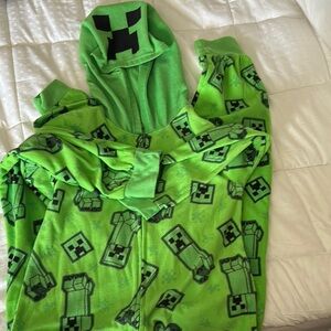 Green Creeper Kids Hoodie
